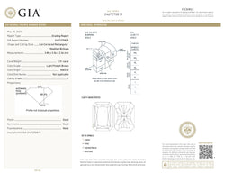 GIA Certified 0.31 CT Radiant Shape Natural Diamond Pinkish Brown Color I1 Clarity (3.89 MM)