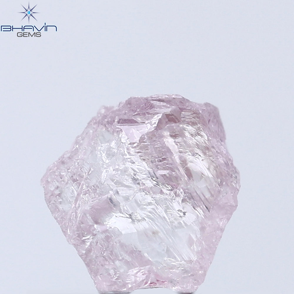0.52 CT Rough Shape Natural Diamond Pink Color I1 Clarity (5.63 MM)