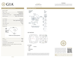 GIA Certified 0.30 CT Cushion Diamond Pink Brown Color Natural Loose Diamond I1 Clarity (3.85 MM)