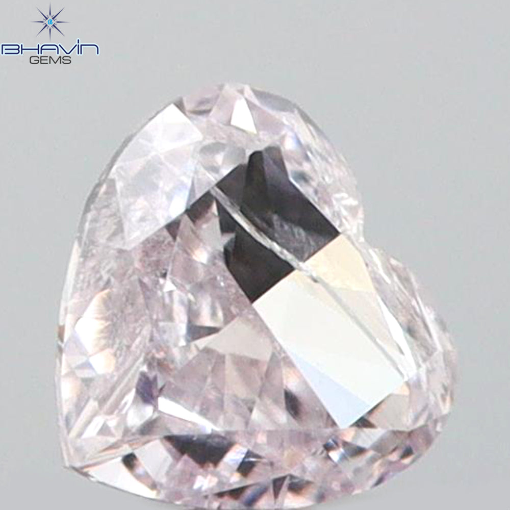 0.11 CT Heart Shape Natural Diamond Pink Color SI2 Clarity (3.00 MM)
