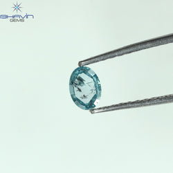0.22 CT Oval Shape Natural Diamond Blue Color I2 Clarity (4.78 MM)
