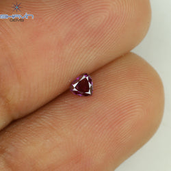 0.09 CT Heart Shape Enhanced Pink Color Natural Loose Diamond VS1 Clarity (2.60 MM)