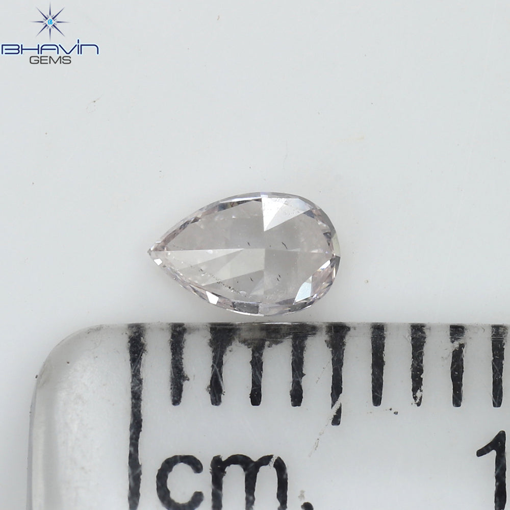 0.23 CT Pear Shape Natural Diamond Pink Color SI2 Clarity (4.80 MM)