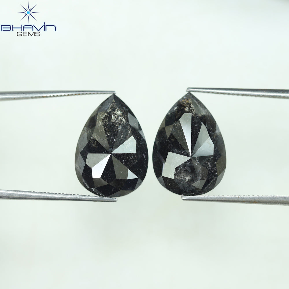 17.91 CT Pear Shape Natural Loose Diamond Salt And Pepper Color