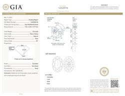 GIA Certified 1.30 CT Oval Shape Natural Diamond Yellow Color SI1 Clarity (7.51 MM)