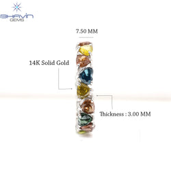 Heart Diamond Natural Diamond Ring Mix Color Gold Ring Engagement Ring