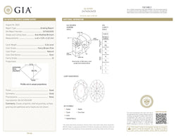 GIA Certified 0.26 CT Oval Shape Natural Diamond Brown Pink Color I2 Clarity (4.42 MM)
