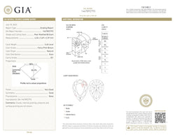 GIA Certified 0.40 CT Pear Diamond Pink Brown Color Natural Loose Diamond (6.36 MM)