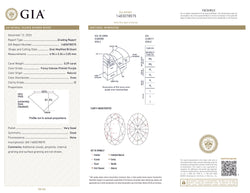 GIA Certified 0.29 CT Oval Shape Natural Diamond Pinkish Purple Color I2 Clarity (4.96 MM)