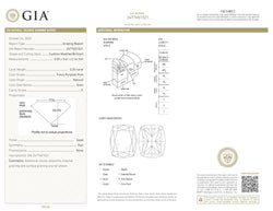 GIA Certified 0.25 CT Cushion Diamond Purplish Pink Color Natural Loose Diamond I1 Clarity (3.59 MM)
