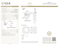 GIA Certified 0.30 CT Cushion Diamond Pink Brown Color Natural Loose Diamond SI2 Clarity (3.64 MM)