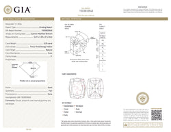 GIA Certified 0.25 CT Cushion Diamond Orange Yellow Color Natural Diamond I1 Clarity (3.67 MM)