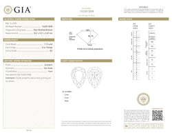 GIA Certified 1.13 CT Pear Natural Diamond Yellow Color SI2 Clarity (10.25 MM) (Copy)