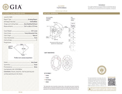 GIA Certified 0.51 CT Oval Shape Natural Diamond Brownish Pink Color (5.61 MM)