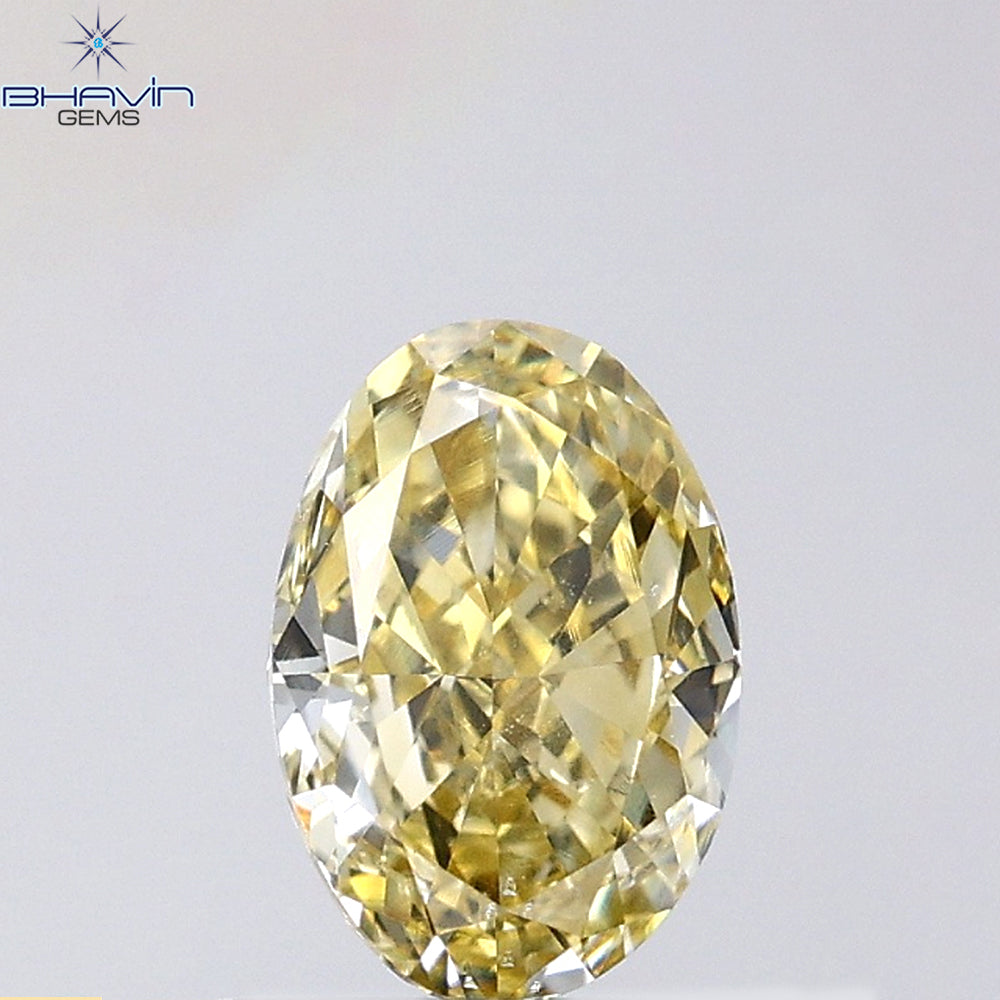 1.00 CT Oval Shape Natural Diamond Orange Color VS2 Clarity (7.07 MM)