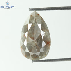 2.78 CT Pear Shape Natural Loose Diamond Salt And Pepper Color I3 Clarity (12.68 MM)