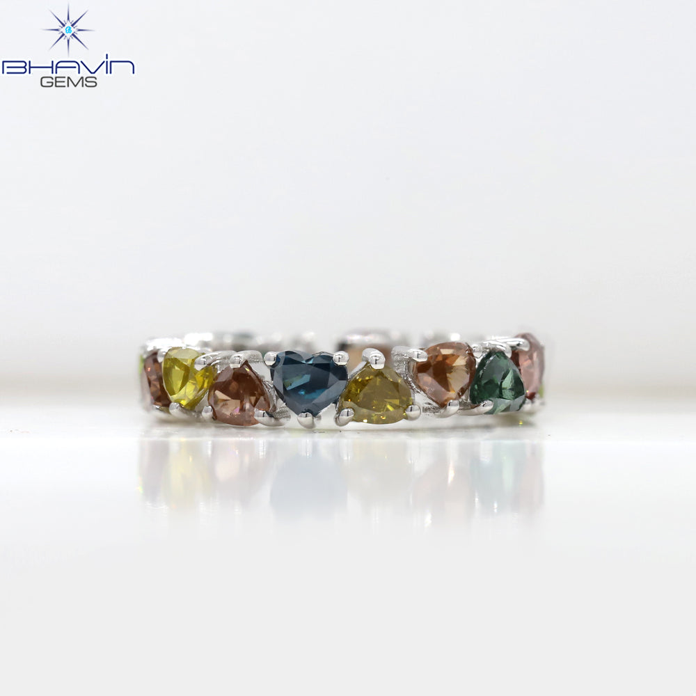 Heart Diamond Natural Diamond Ring Mix Color Gold Ring Engagement Ring