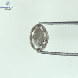 1.03 CT Oval Shape Natural Diamond Pink Color I3 Clarity (7.60 MM)