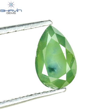 0.71 Pear Shape Natural Diamond Green Color I3 Clarity (7.17 MM)