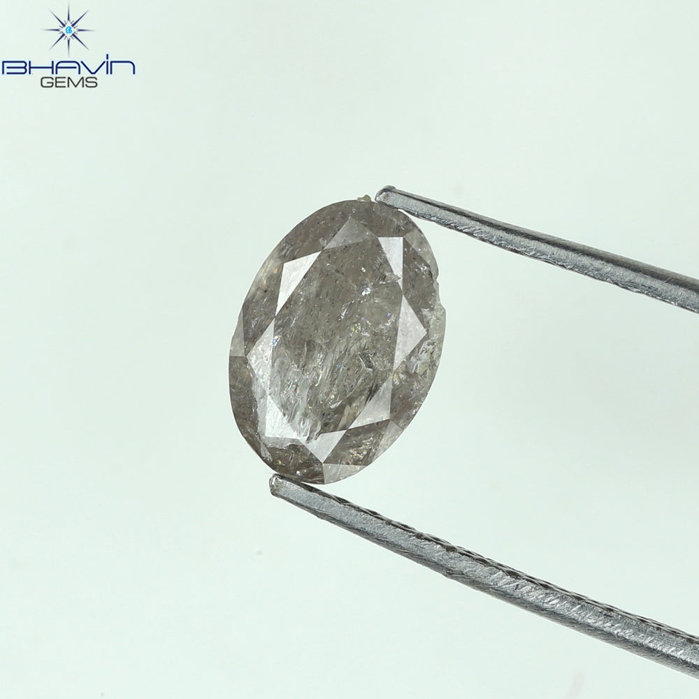 1.03 CT Oval Shape Natural Diamond Pink Color I3 Clarity (7.60 MM)