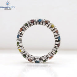 Oval Diamond Natural Diamond Ring Mix Color Gold Ring Engagement Ring