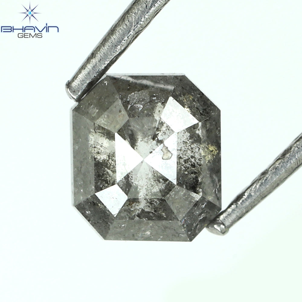 C0.46 CT Square Cut Shape Natural Diamond Salt And Pepper Color I3 Clarity (4.51 MM)
