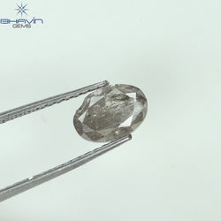 1.03 CT Oval Shape Natural Diamond Pink Color I3 Clarity (7.60 MM)