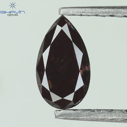 0.27 CT Enhanced Pear Shape Natural Loose Diamond  Brown(Pink) Color VS2 Clarity (5.58 MM)
