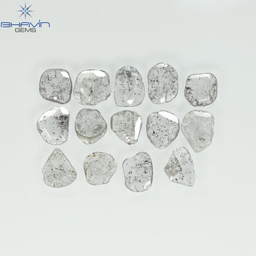 1.96 CT/14 Pcs Slice Shape Natural Diamond Salt And Pepper Color I3 Clarity (5.92 MM)