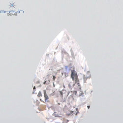 0.11 CT Pear Shape Natural Diamond Pink Color SI1 Clarity (3.76 MM)