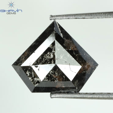 2.01 Pentagon Shape Natural Loose Diamond Salt And Pepper Color Clarity I3 (10.38 MM)