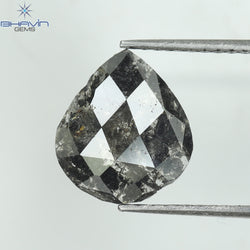 1.49 CT Slice Shape Natural Diamond Salt And Pepper Color I3 Clarity (11.88 MM)