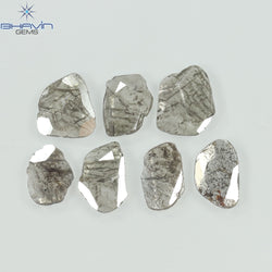 2.51 CT Slice Shape Natural Diamond Salt And Pepper Color I3 Clarity (8.37 MM)