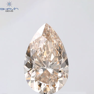 1.31 CT Pear Shape Natural Diamond Brown Color VVS1 Clarity (9.32 MM)