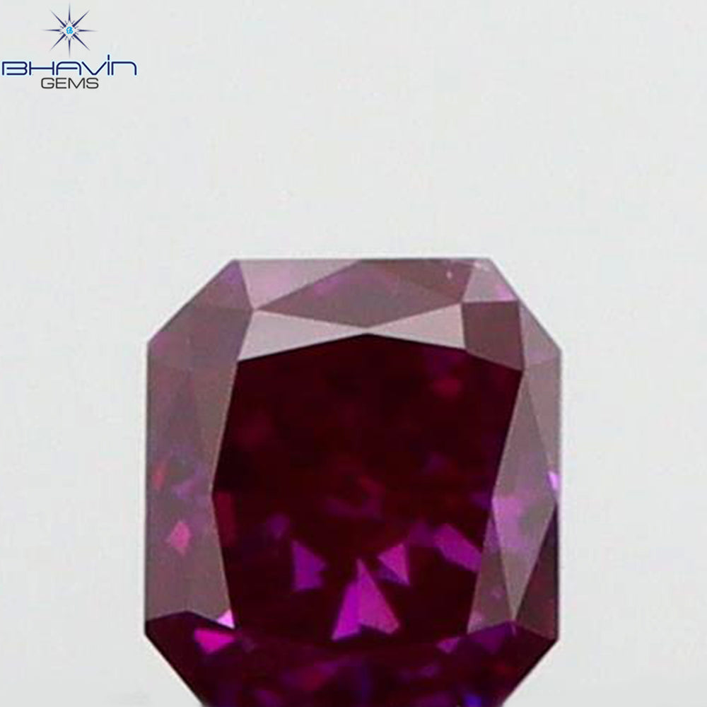 0.07 CT Radiant Diamond Pink Color Natural Diamond Clarity SI1 (2.45 MM)