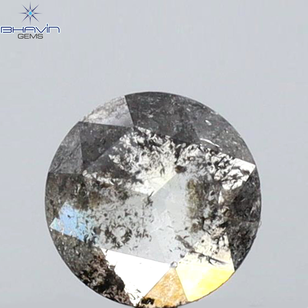 0.29 CT Round Rose Cut Natural Diamond Salt And Papper Color I3 Clarity (4.70 MM)