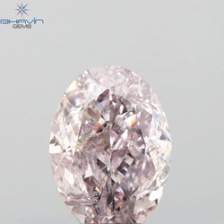 GIA Certified 0.51 CT Oval Shape Natural Diamond Brownish Pink Color (5.61 MM)