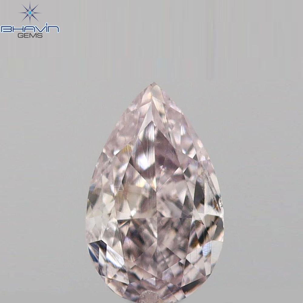 0.17 CT Pear Shape Natural Diamond Pink Color SI1 Clarity (4.30 MM)
