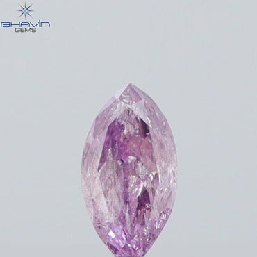 0.06 CT Marquise Shape Natural Loose Diamond Pink Color I2 Clarity (3.97 MM)