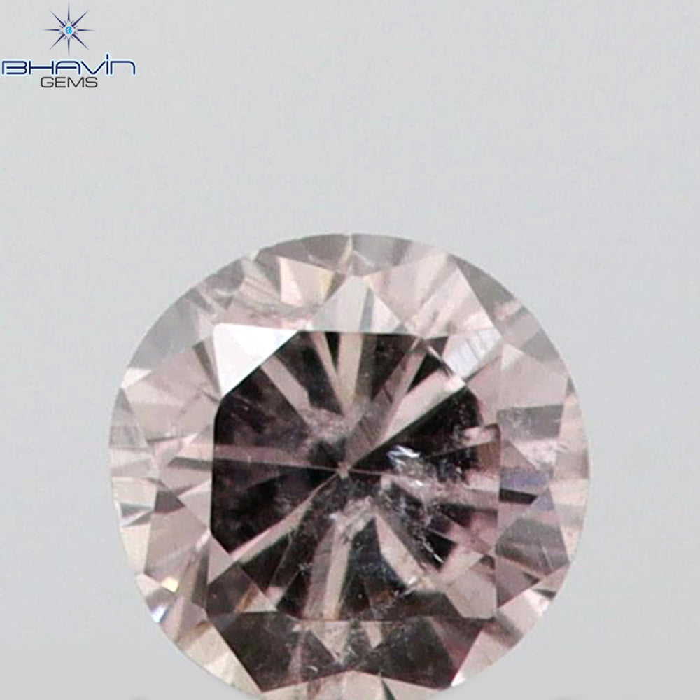 0.04 CT Round Shape Natural Diamond Pink Color SI2 Clarity (2.22 MM)