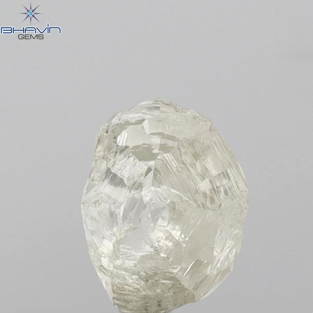 2.22 CT Rough Shape Natural Diamond Yellow Color SI1 Clarity (8.53 MM)