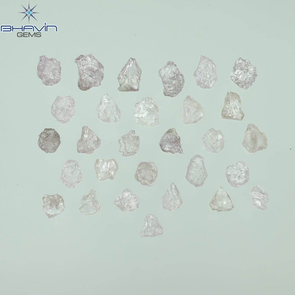 2.53 CT/29 PCS Rough Shape Pink Color Natural Diamond Fleat Clarity (4.45 MM)