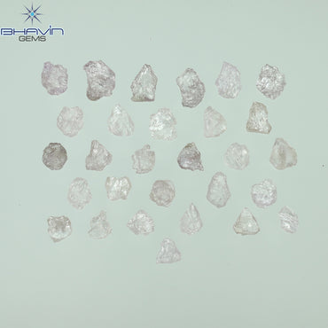 2.53 CT/29 PCS Rough Shape Pink Color Natural Diamond Fleat Clarity (4.45 MM)
