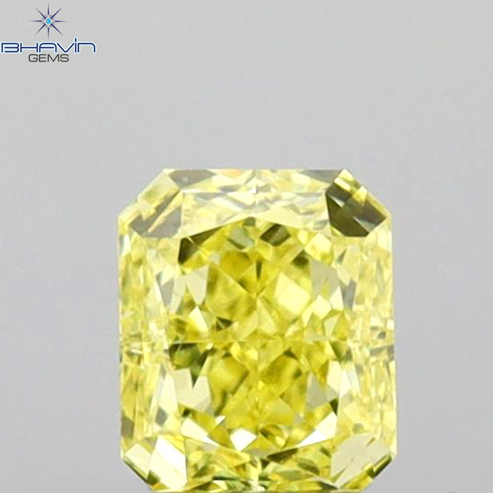 0.29 CT Radiant Shape Natural Diamond Yellow Color VVS1 Clarity (4.08 MM)