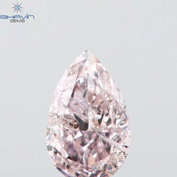 0.08 CT Pear Shape Natural Diamond Pink Color SI2 Clarity (3.69 MM)
