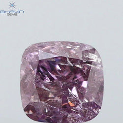0.20 CT Cushion Shape Natural Diamond Pink Color I1 Clarity (3.14 MM)