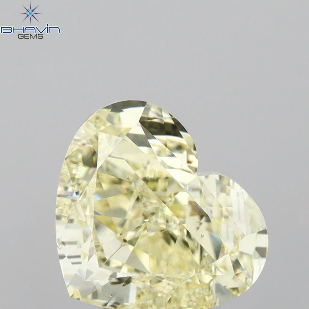 GIA Certified 2.01 CT Heart Diamond Y to Z Range Color Natural Loose Diamond (4.14 MM)