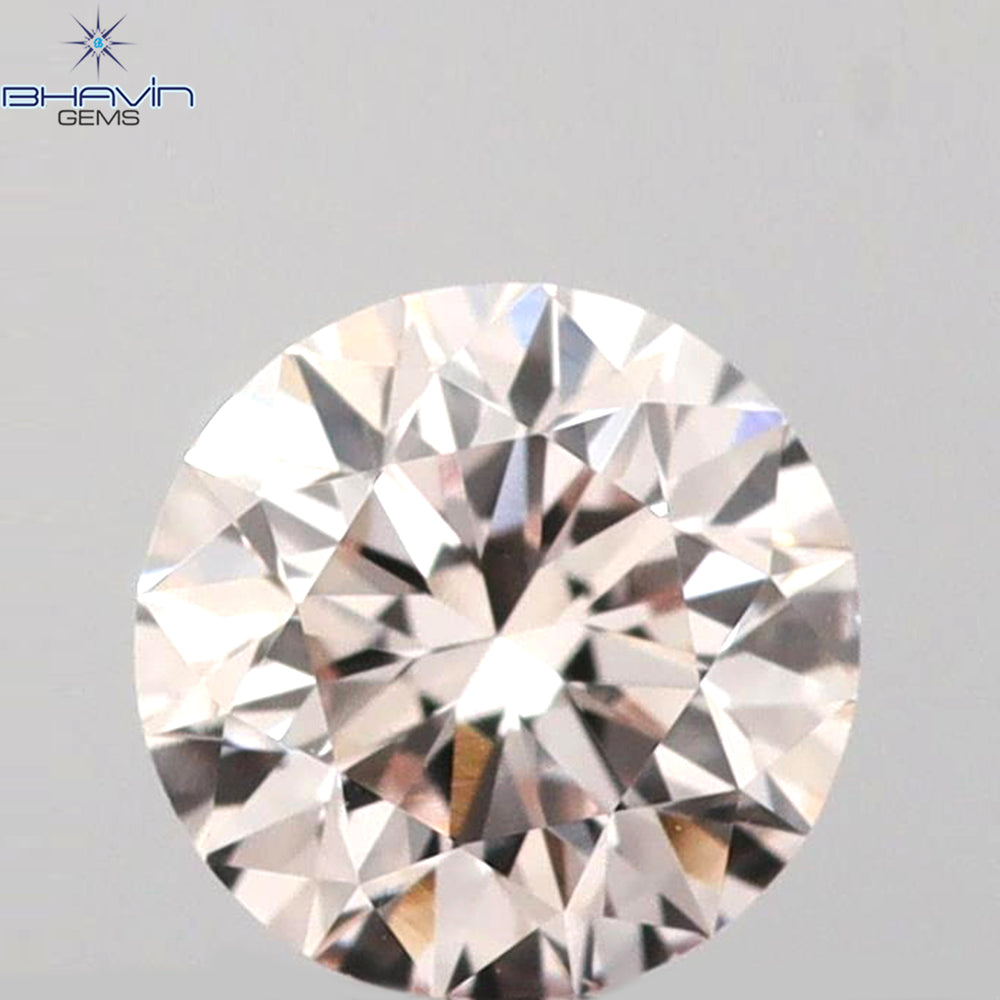 0.26 CT Round Shape Natural Diamond Pink Color VS1 Clarity (4.10 MM)