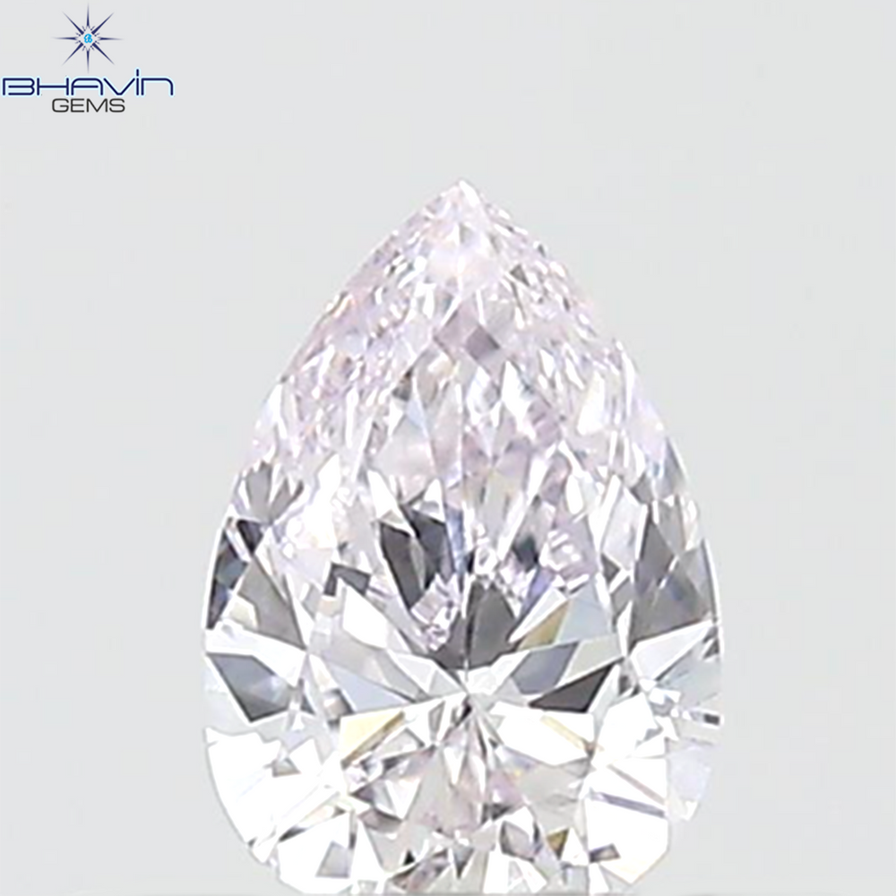 GIA Certified 0.27 CT Pear Diamond Pink Color Natural Loose Diamond (5.48 MM)