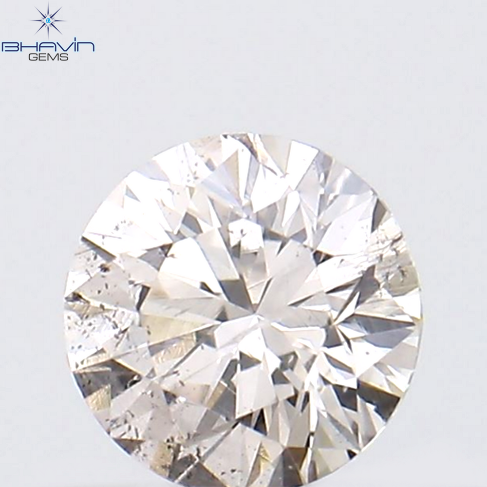 0.16 CT ラウンド シェイプ ナチュラル ダイヤモンド ピンク色 SI1 クラリティ (3.66 MM)